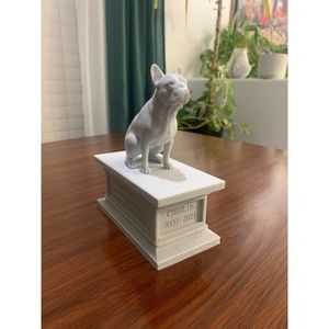 Personalized Marble Pet Loss Memorial Sculptures | All Breeds | (French Bulldog)